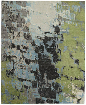 MONTAGUE BLUE LIME 8 X 10 Modern Area Rug by Tufenkian Artisan Carpets