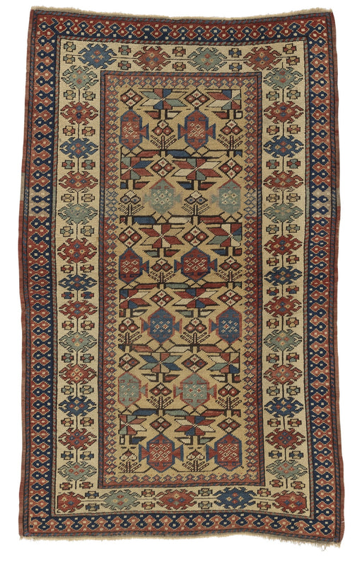 ANTIQUE CAUCASIAN SHIRVAN circa 1880 3' X 4' 10