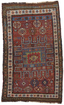 KARABAGH ANTIQUE SHIELD RUG 4'4