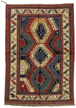 BORACHALU-III TEAL 4x7 A44.T50 is rug in the Tufenkian Rare Weaves Collection