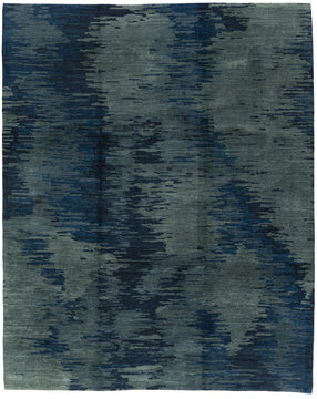 Borealis Indigo is a hand knotted rug by Tufenkian. 