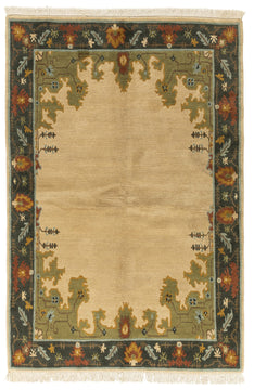 Erzerum Pale Yellow is a hand knotted rug by Tufenkian. 