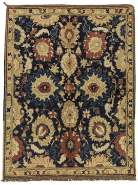 KAZAK OK 6x7  Gold and Blue Area Rug  by Tufenkian Artisan Carpets