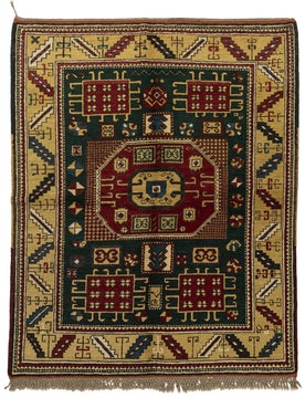 KAZAK OK 6x7 Red and Green Area Rug by Tufenkian Artisan Carpets