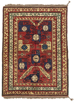 KAZAK OK 5x6 Red Area Rug with Border by Tufenkian Artisan Carpets