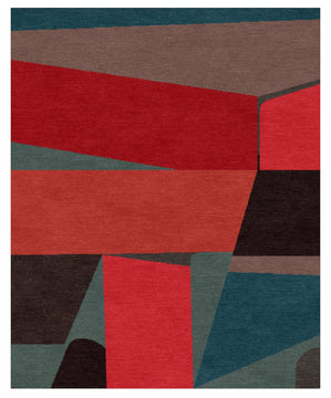 Palisade Red hand knotted area rug design by Tufenkian